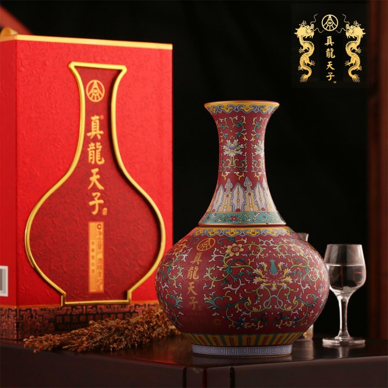 君子之器,风雅无双:五粮液股份52度真龙天子酒缠枝莲纹如意瓶(图6) 君子之器,风雅无双:五粮液股份52度真龙天子酒缠枝莲纹如意瓶(图6)